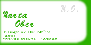 marta ober business card